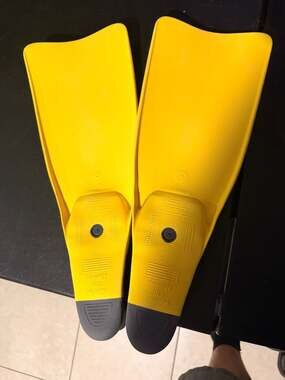 Cressi-Sub Rondine Clio Full Foot Swim Fins Yellow Size 11.5-13